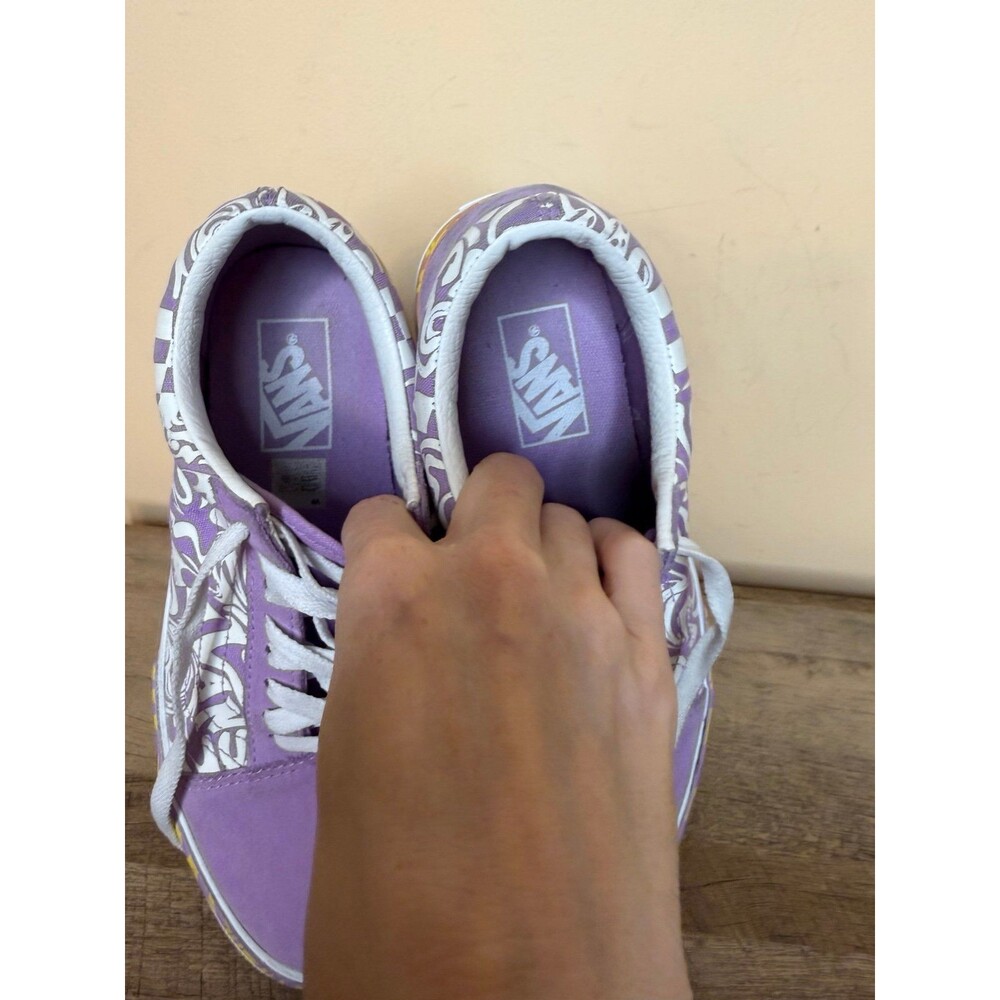 Vans Old Skool Stacked Wavy Days Platform Shoes Purple Size 8.5 Womens - Picture 9 of 9